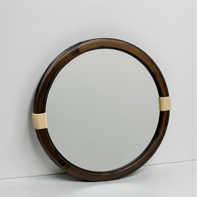 French Space Age Pivoting Wall Mirror in Molded Plastic from Allibert, 1970s For Sale - Image 6 of 10