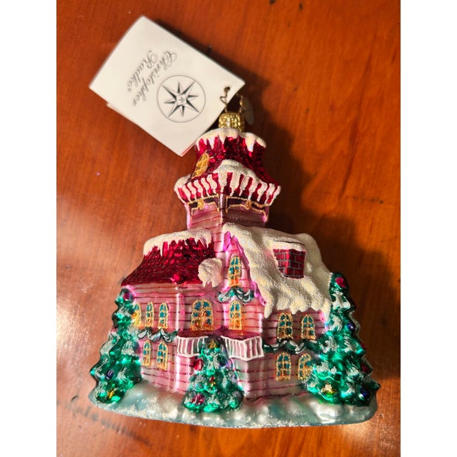 Christopher Radko Christmas Decoration Midnight Magic 3 Piece Set With Stand For Sale - Image 10 of 12