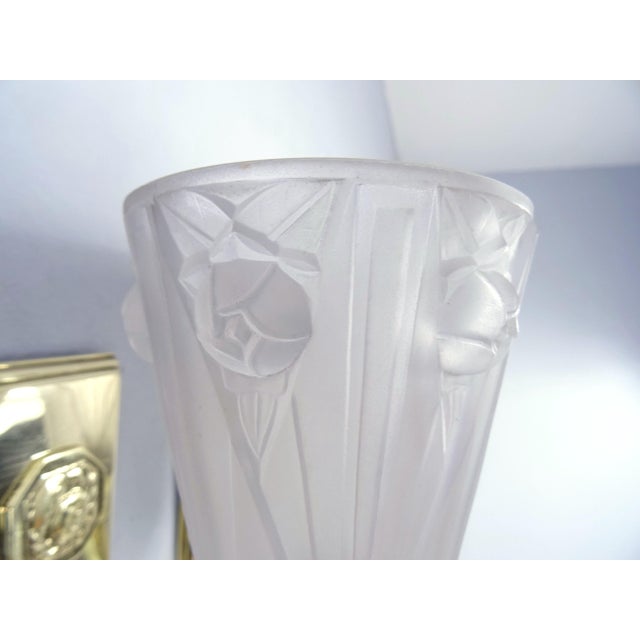 1920s Art Deco Sconces in Bronze, France, 1920s-1930s, Set of 2 For Sale - Image 5 of 12