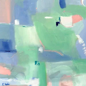 "Great Morning 2" Bright Oil Abstract Painting by Christine Frisbee