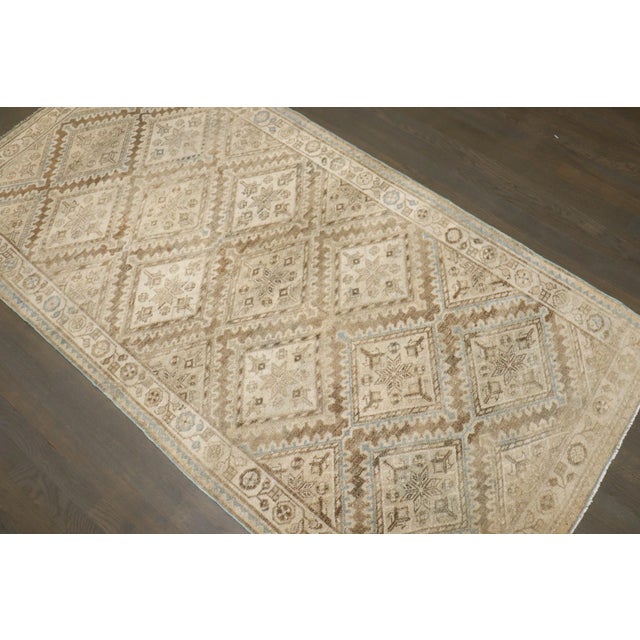 Textile Geometric Persian Hamedan Small Rug no. j5201 For Sale - Image 7 of 8