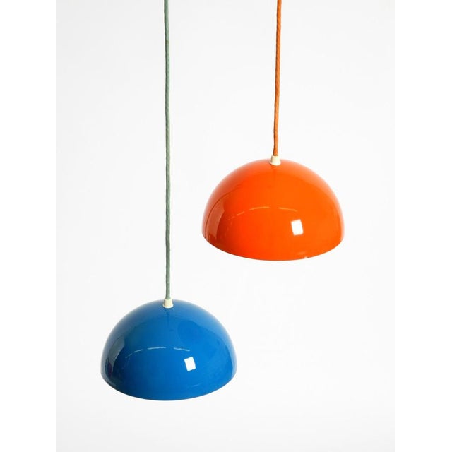 Enamelled Double Shade Flower Pot Pendant Lamp by Verner Panton for Louis Poulsen, Denmark, 1970s For Sale - Image 10 of 18