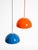 Enamelled Double Shade Flower Pot Pendant Lamp by Verner Panton for Louis Poulsen, Denmark, 1970s For Sale - Image 10 of 18