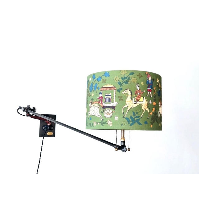 Metal Scandinavian O.C.White Wall Lamp With Green Shade For Sale - Image 7 of 11