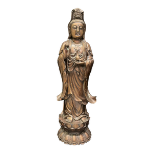 Exquisite Bronze Guanyin Bodhisattva Statue