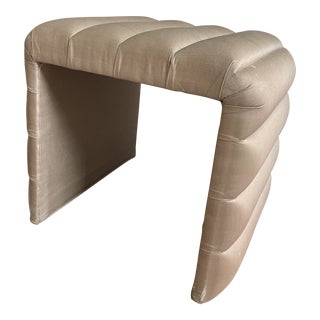 1970s Vintage Waterfall Channel Bench For Sale