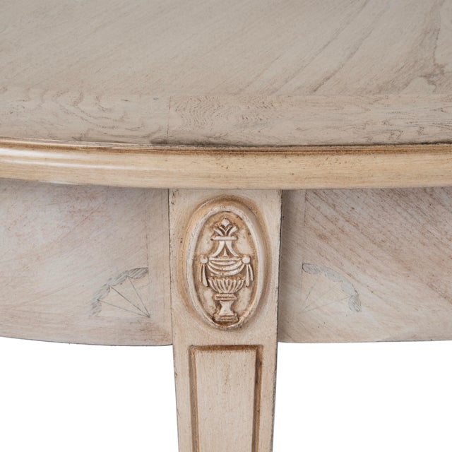 Spritely Home Accent Furniture Astor 54"W Demilune Console Table, Antique Beige For Sale - Image 4 of 8