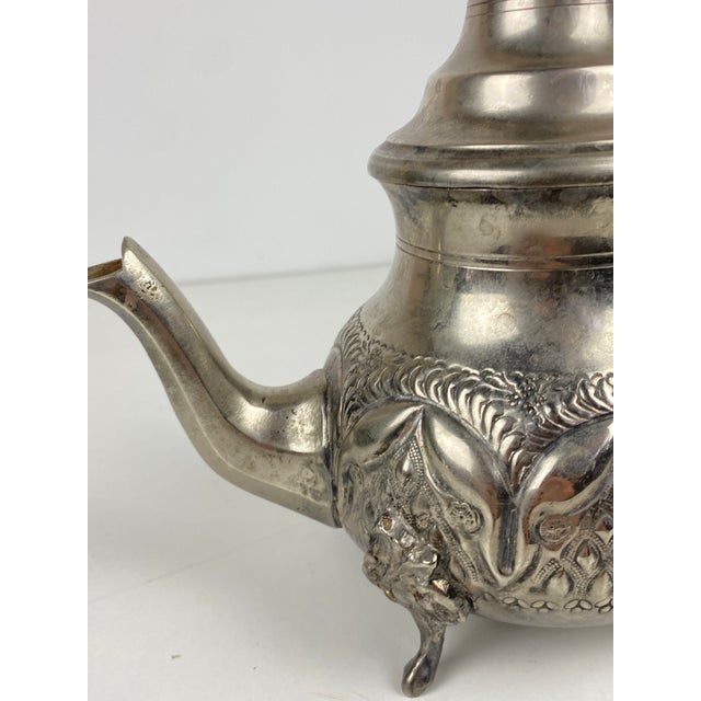 Silver-Plated Metal Teapot, 1920s For Sale - Image 6 of 8