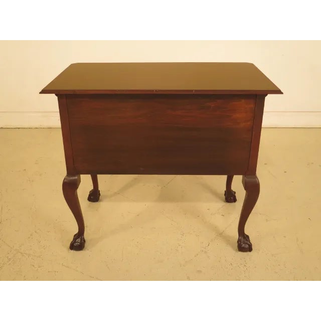 Colonial Manufacturing Co. Chippendale Ball & Claw Mahogany Lowboy For Sale - Image 10 of 11