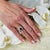 Natural Sapphire Diamond Ring Size 6.25 14k W Gold 2.93 TCW Certified For Sale - Image 4 of 10