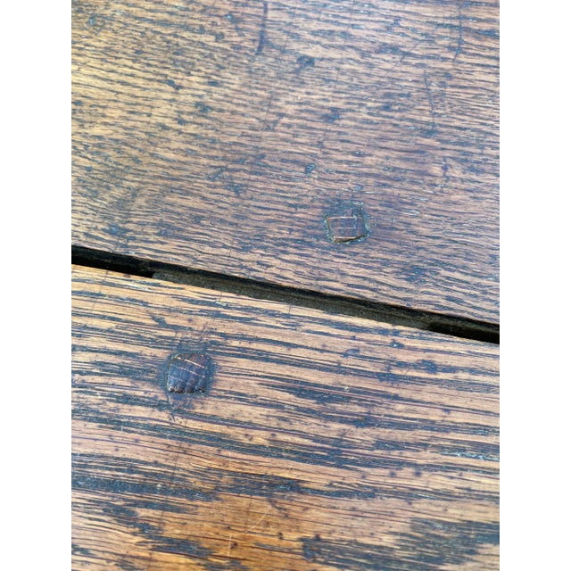 Jacobean 17th Century Jacobean 3 Plank Oak Refectory Table For Sale - Image 3 of 13