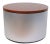 Silver Post Modern Minimalist Metal Clad Drum Table W Rouge Marble Top C 1970/1980's For Sale - Image 8 of 12