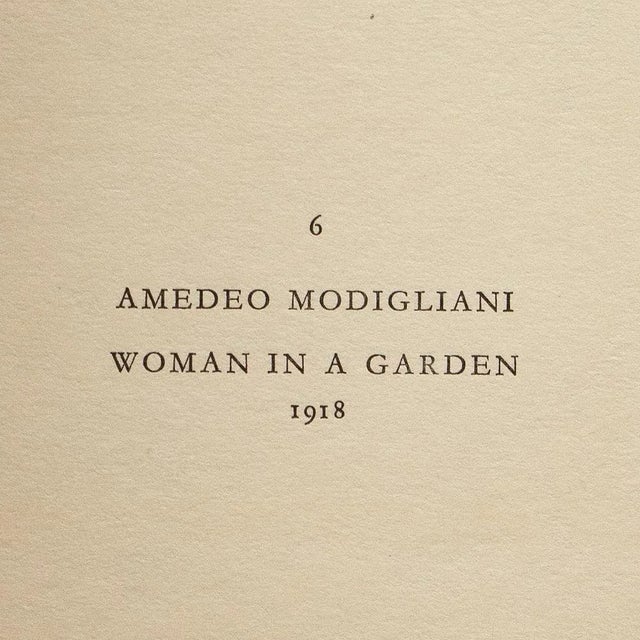 1940s 1940s After Amedeo Modigliani "Woman in a Garden", First Edition Swiss Offset Lithograph For Sale - Image 5 of 8