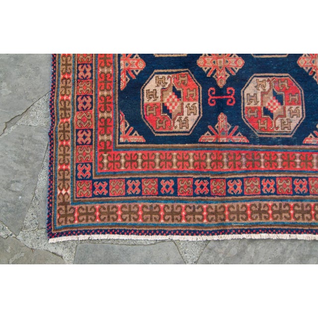 1920s Antique Khotan Red Brown Wool and Cotton Hand-Knotted Rug - 4’5” X 8’5” For Sale In Los Angeles - Image 6 of 11