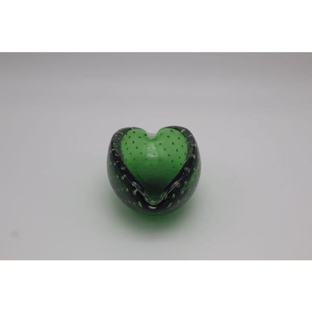 Green Sommerso Murano Glass Ashtray, Italy, 1960s For Sale - Image 4 of 6