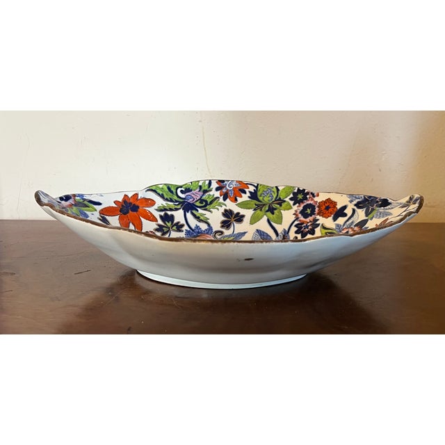 Chinoiserie Antique Early 19th Century English Regency Spode Pearlware Imari Pseudo Tobacco Leaf Dish Pattern 3277 Circa 1820 For Sale - Image 3 of 8