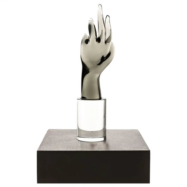 Murano Glass Hand Sculpture by Livio Seguso, 1970s For Sale - Image 4 of 5