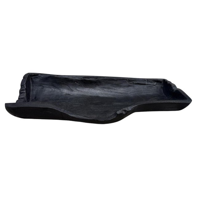 Andrianna Shamaris Sculptural Charred Teak Wood Vessel For Sale - Image 15 of 18