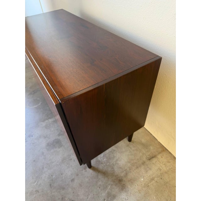 Brown Mid Century Danish Teak Sideboard – Vintage Scandinavian Storage Cabinet – Two Door Credenza For Sale - Image 8 of 10