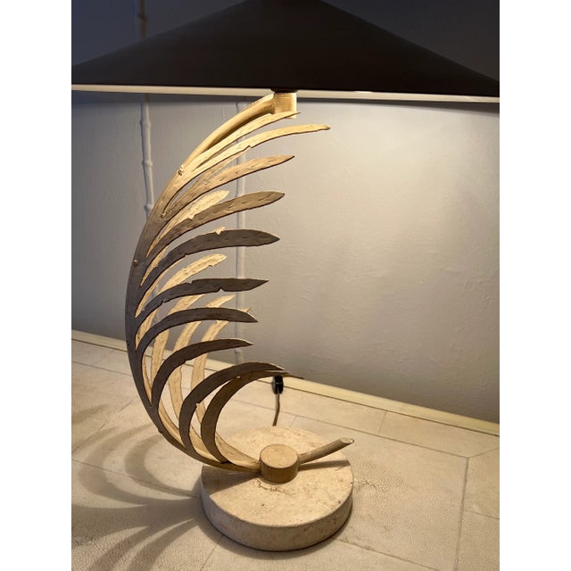 Mid-Century Michael Taylor Metal Palm Lamps - a Pair For Sale - Image 11 of 13