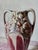 Art Nouveau Burgundy Barbotine Vase with Floral Relief, 1900s For Sale - Image 6 of 16