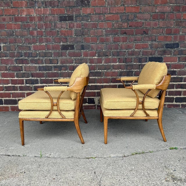 Mid 20th Century Pair of Tomlinson Sophisticate Arm Chairs for Erwin Lambeth For Sale - Image 5 of 13