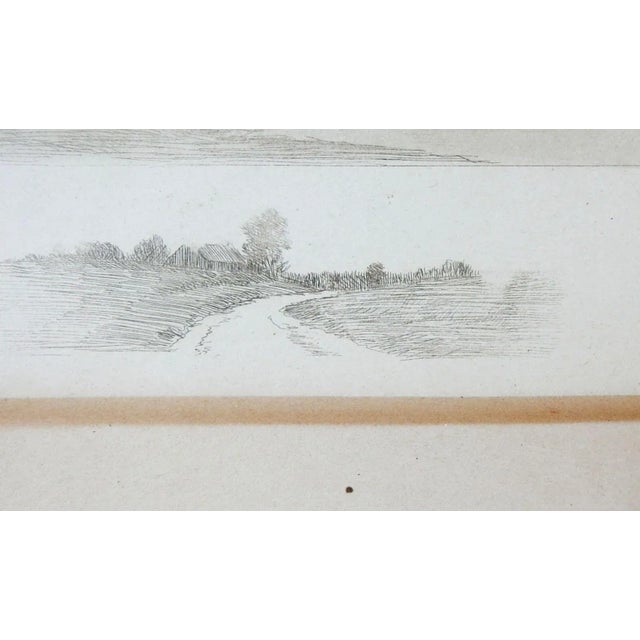 English Antique 1890 E. L. Field Lake Landscape Etching For Sale - Image 3 of 6