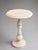 Contemporary Handcrafted Travertine Marble Side Table 12" Round X 20"h | Stone Accent Table For Sale - Image 3 of 5