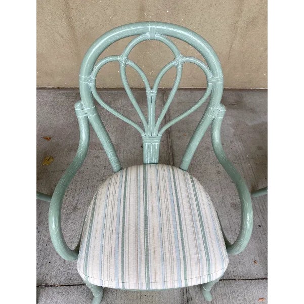 Wood Set of 4 McGuire Coastal Chairs For Sale - Image 7 of 9