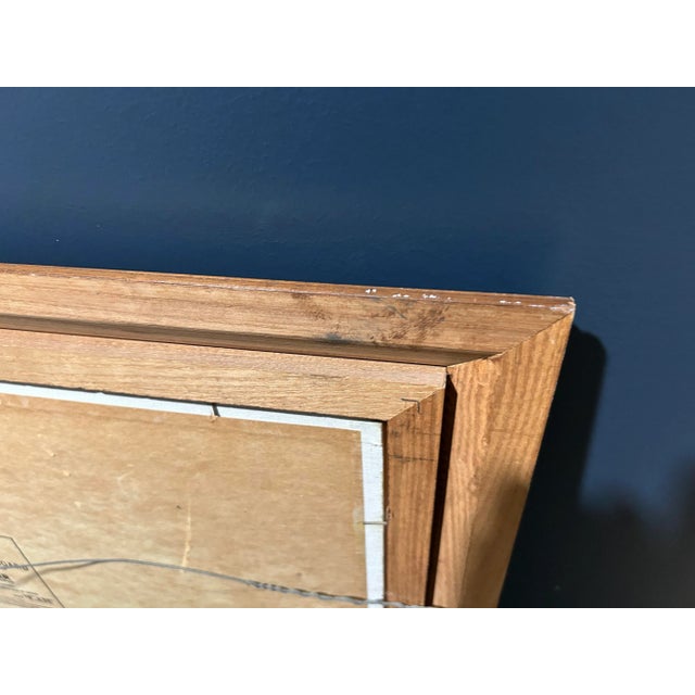 Vintage Nautical Harbor Fishing Shacks Oil Painting, Framed For Sale - Image 10 of 11