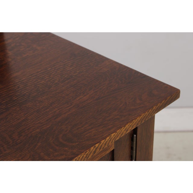 Stickley Mission Oak Arts & Crafts Sideboard W. Backsplash For Sale - Image 11 of 18