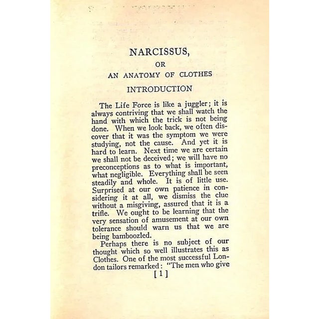 "Narcissus: An Anatomy of Clothes" 1924 Heard, Gerald For Sale In New York - Image 6 of 7