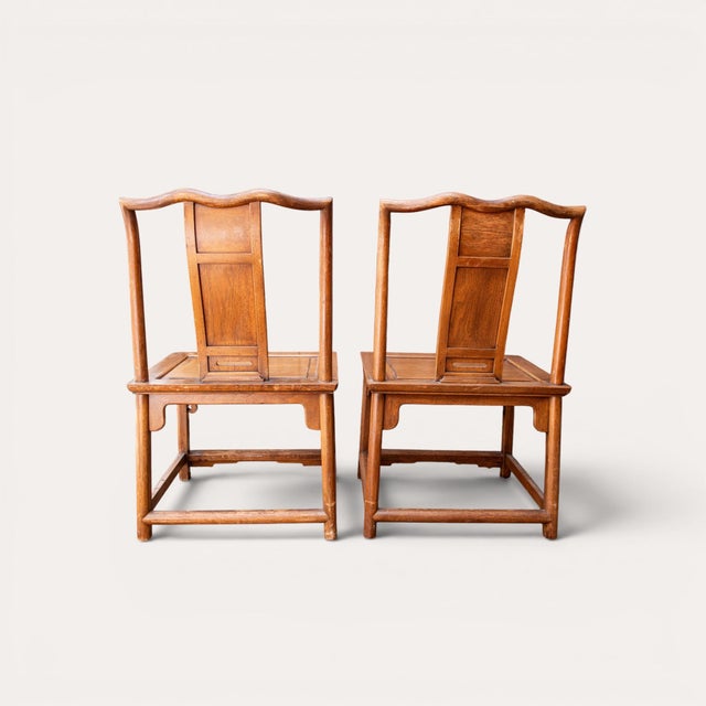 Vintage Asian Side Chairs, a Pair For Sale - Image 4 of 16