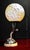 French Art Deco Chrome Figural Dancer Lamp with Opaline Glass Globe, 1930s For Sale - Image 3 of 18