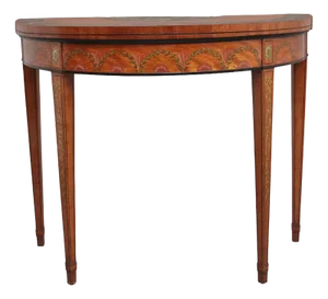 Antique Painted Satinwood Card Table, 1820