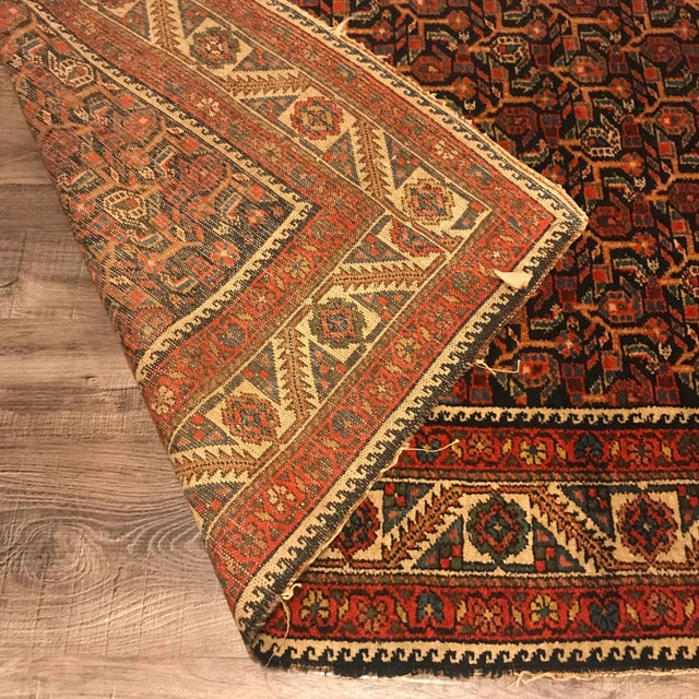 Textile Early 20th Century Antique Malayer Rug -- 3’5” X 4’7” For Sale - Image 7 of 13