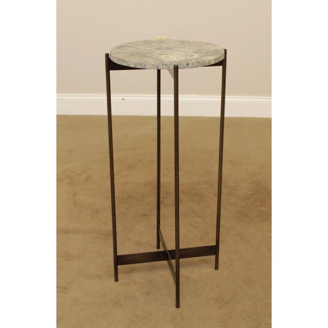 High Quality Heavy Brass Base Pedestal Stand with Round Marble Top