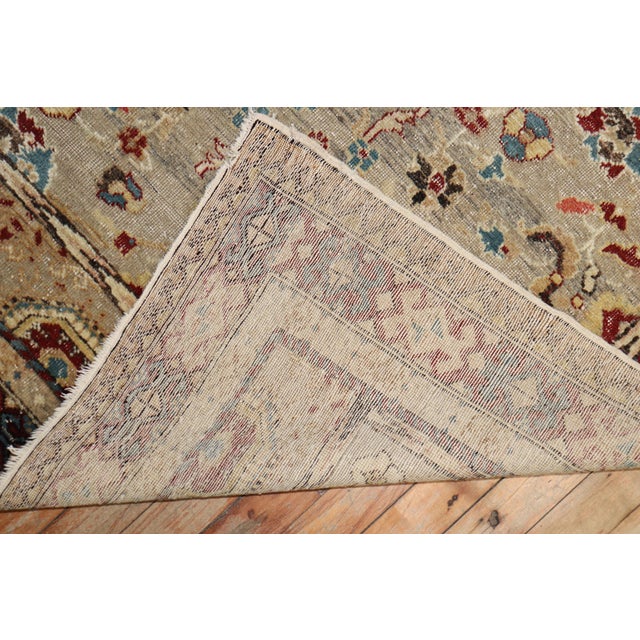 1920s Elaborate Antique Gray Field Turkish Sivas Antique Rug - 4' x 5'7" For Sale - Image 5 of 18