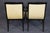 Set 12 Louis XVI Style Ebonized and Gilt Dining Chairs For Sale - Image 4 of 13