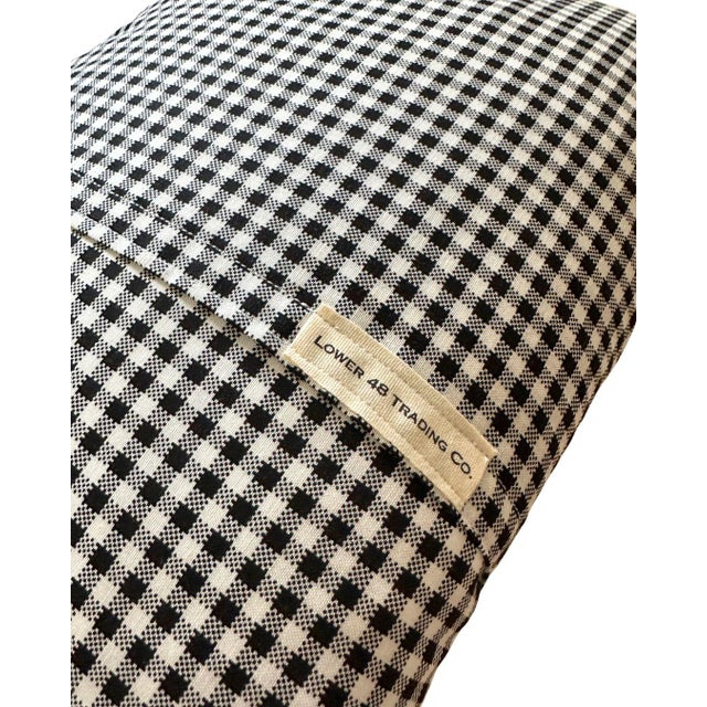 American Massachusetts Plymouth Vintage Pennant on New Woven Throw Pillow For Sale - Image 3 of 3