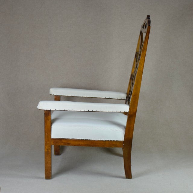 Antique Art Nouveau Swedish Armchair, 1890s For Sale - Image 3 of 8