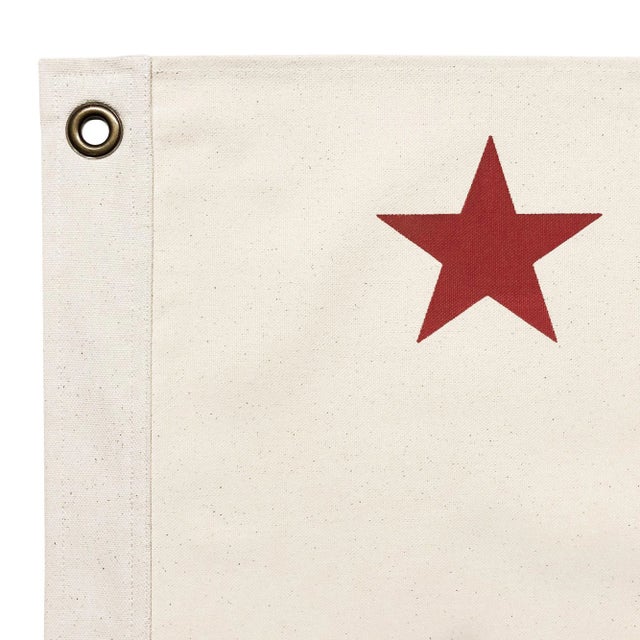 Medium "California Republic" Cotton Canvas Flag For Sale - Image 4 of 5