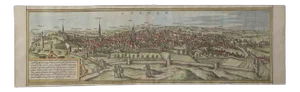 G. Braun and F. Hogenberg, The Ancient View of Loeven, 16th Century, Etching