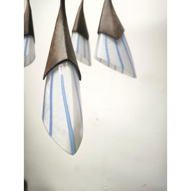 6-Light Chandelier Lamp International, 1990s For Sale - Image 10 of 14
