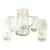 Mid 20th Century Art Deco Hand Cut and Slightly Frosted Pitcher and Seven Tall Drinking Glasses - 8 pcs For Sale