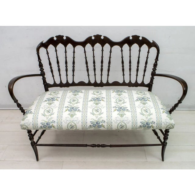 1950s Mid-Century Chiavari Sofa by Descalzi Gaetano for Desclazi, 1950s For Sale - Image 5 of 11