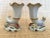 Porcelain cornucopia or horn of plenty vases on a base of pretty painted shells. Nice on a table with fresh flowers. Made...