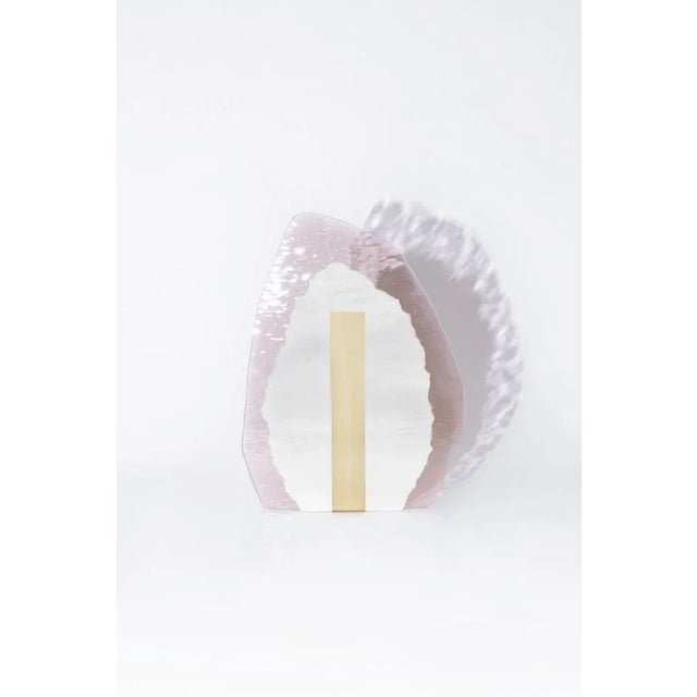 Sunset table lamp by marie jeunet dimensions: w 26 x d 12 x h 34 cm materials: brass, glass on a brass base are integrated...