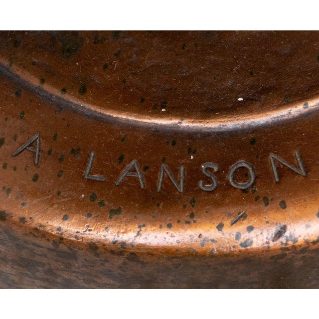 Alfred Lanson "Geisha" Patinated Bronze Sculpture For Sale In New York - Image 6 of 6