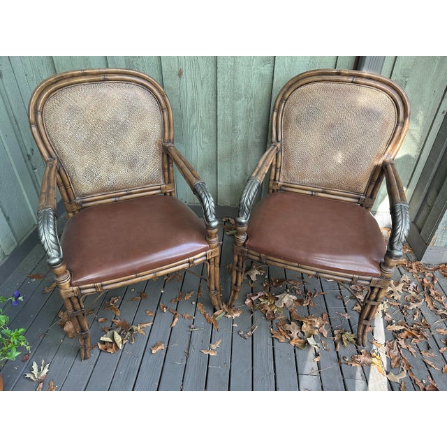 1980s 1980s Bamboo Wicker Dining Chairs - Buy How Many You Need Up to 8 For Sale - Image 5 of 8